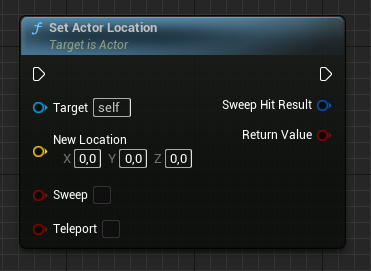 Set Actor Location blueprint node