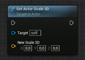 Set Actor Scale 3D blueprint node