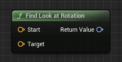 Find Look at Rotation blueprint node