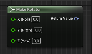 Make Rotator blueprint node