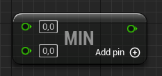 Min (Float) blueprint node