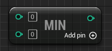 Min (Int) blueprint node