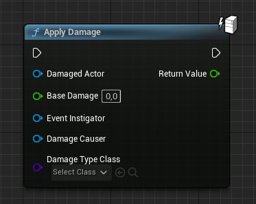 Apply Damage blueprint node