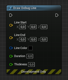 Draw Debug Line blueprint node