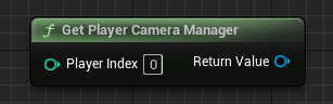 Get Player Camera Manager blueprint node