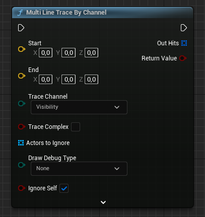 Multi Line Trace By Channel blueprint node
